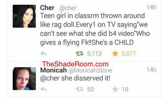 Illustration for article titled #WCW: Somebody on Twitter Was Dragged by Cher Over Spring Valley High Assault